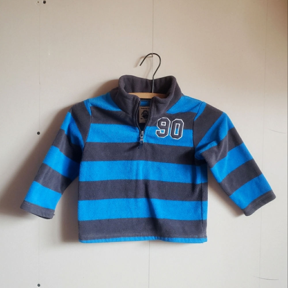 4/$20 Children's Place Toddler Boys striped 1/4 Zip Fleece Pullover, size 3T